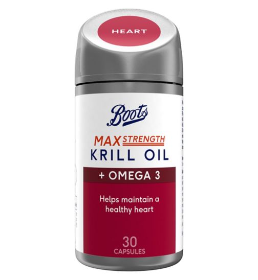 Boots Max Strength Krill Oil + Omega 3 - 30 Capsules