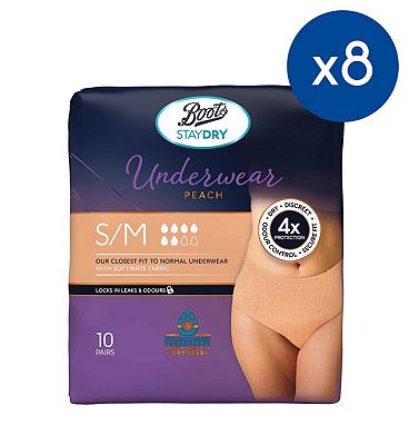 Boots Staydry Underwear Pants Small Medium 80 Pants 8 Pack Bundle