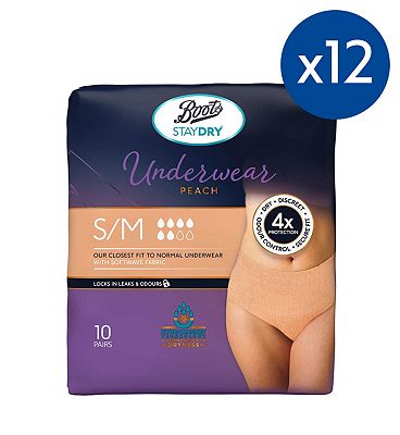 Always Discreet Boutique Underwear - Black Medium Case 2 Packs of