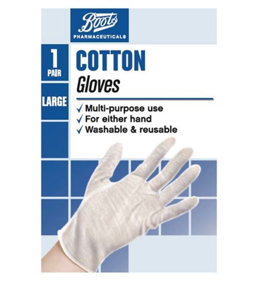 Boots Large Cotton Gloves - 1 Pair
