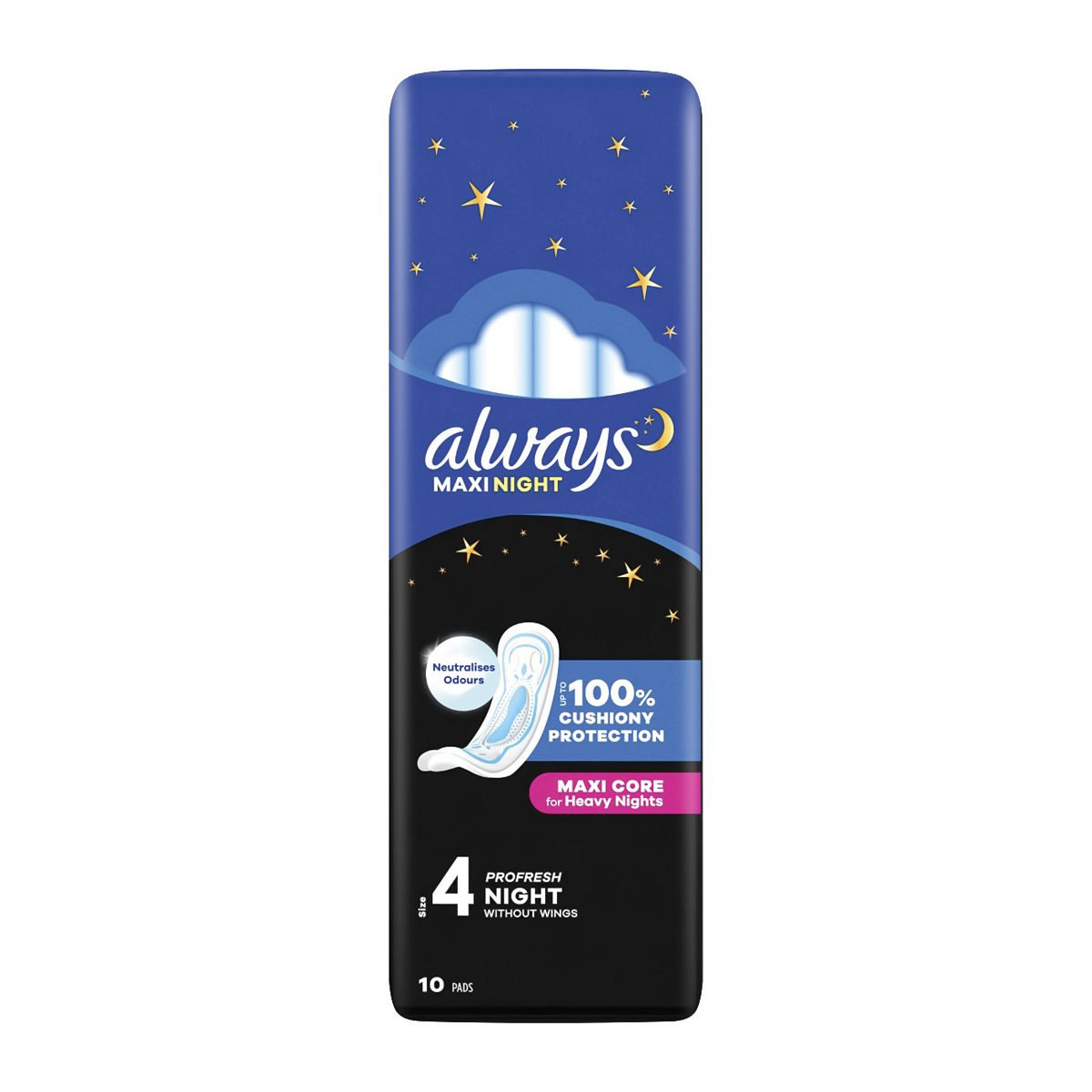 Always Maxi Night Sanitary Pads 10 Pack x 3 (30 Pads) Heavy Flow Overnight - Image 14