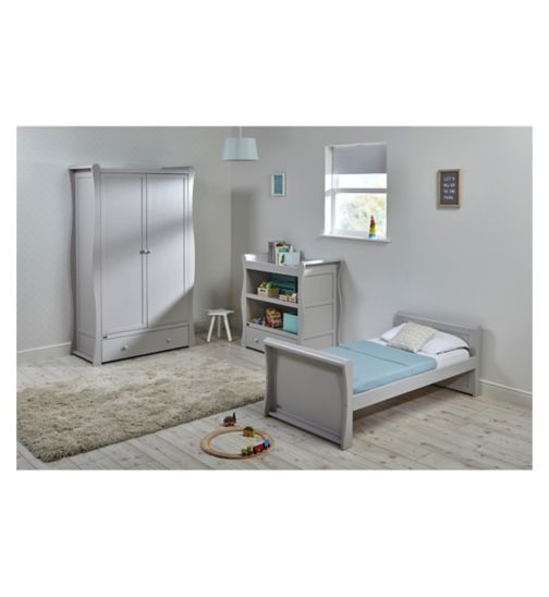 East Coast Nebraska Sleigh Toddler Bed Roomset - Grey