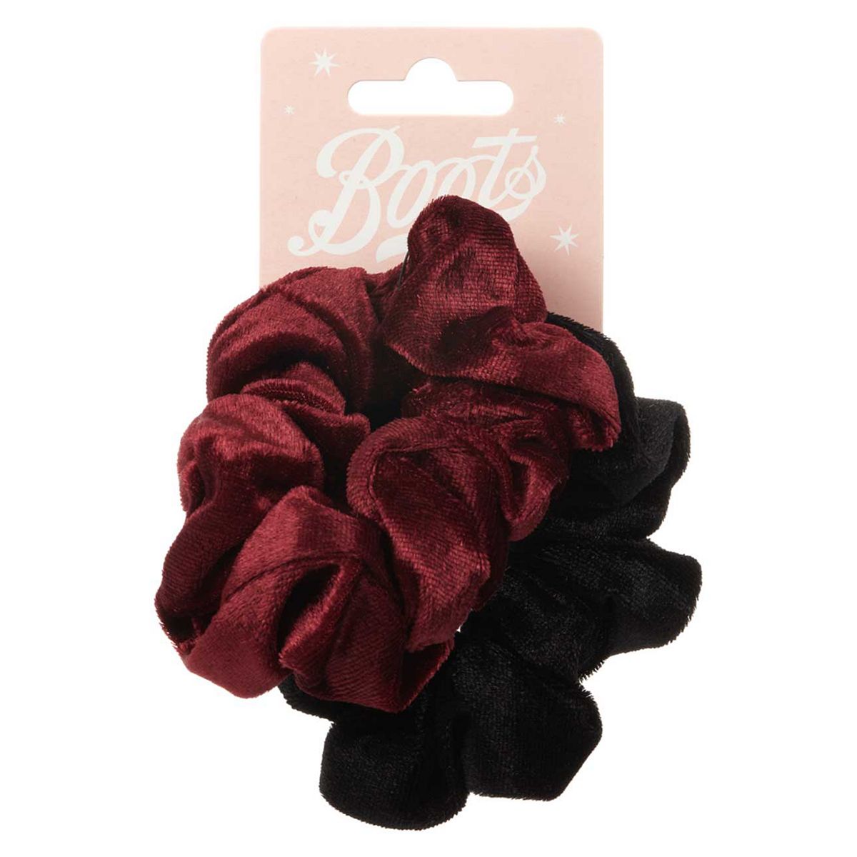  Kids Scrunchies Red And Black Velvet Multicolor