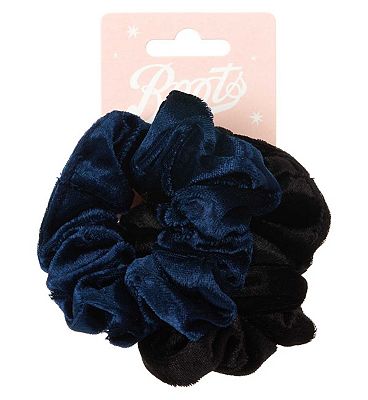 Boots Kids scrunchie velvet navy/black 2s