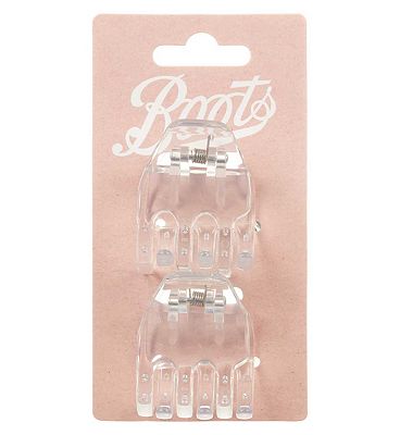 Boots Jaw Clips Clear Small 2s