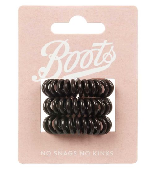 Boots spiral hair ties brown 3s