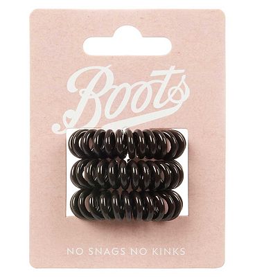 Boots spiral hair ties brown 3s