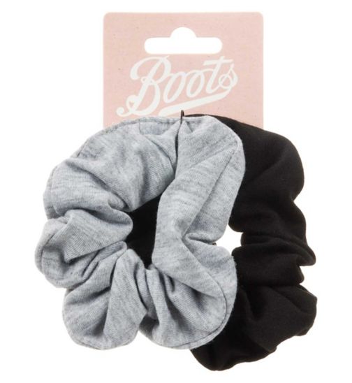 Boots scrunchies cotton grey black 2s