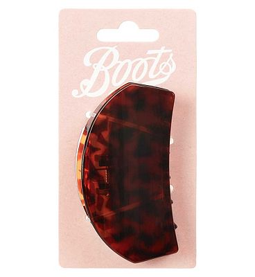 Boots Jaw Clip Flat Half Moon Tort