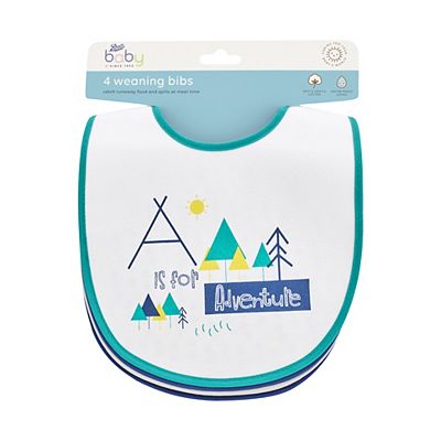 Boots Baby Weaning Bibs 4 pack - Blue