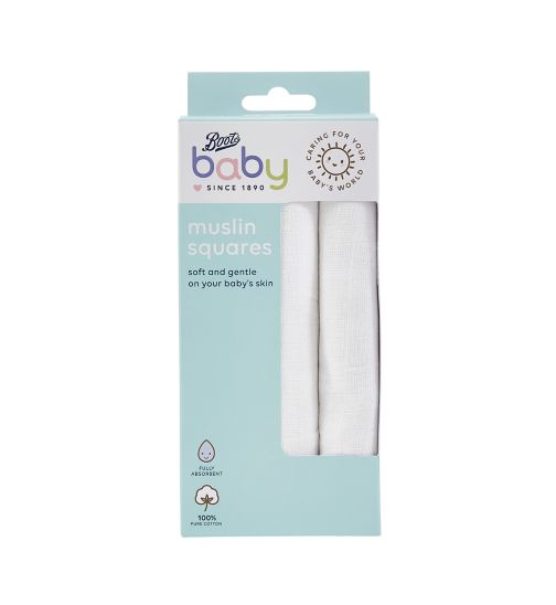 Boots Baby Muslin Squares 3 Pack