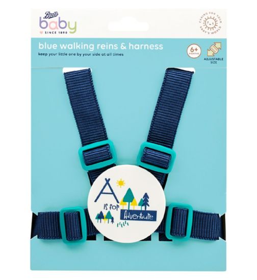 Boots Baby Harness & Reins - Blue