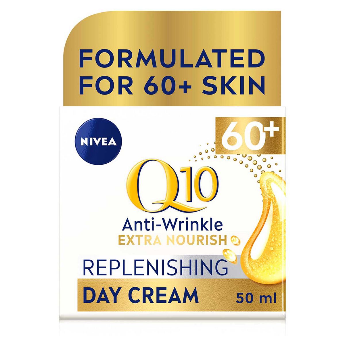 Nivea Q10 Power 60+ Anti-Wrinkle Face Cream Moisturiser 50ml