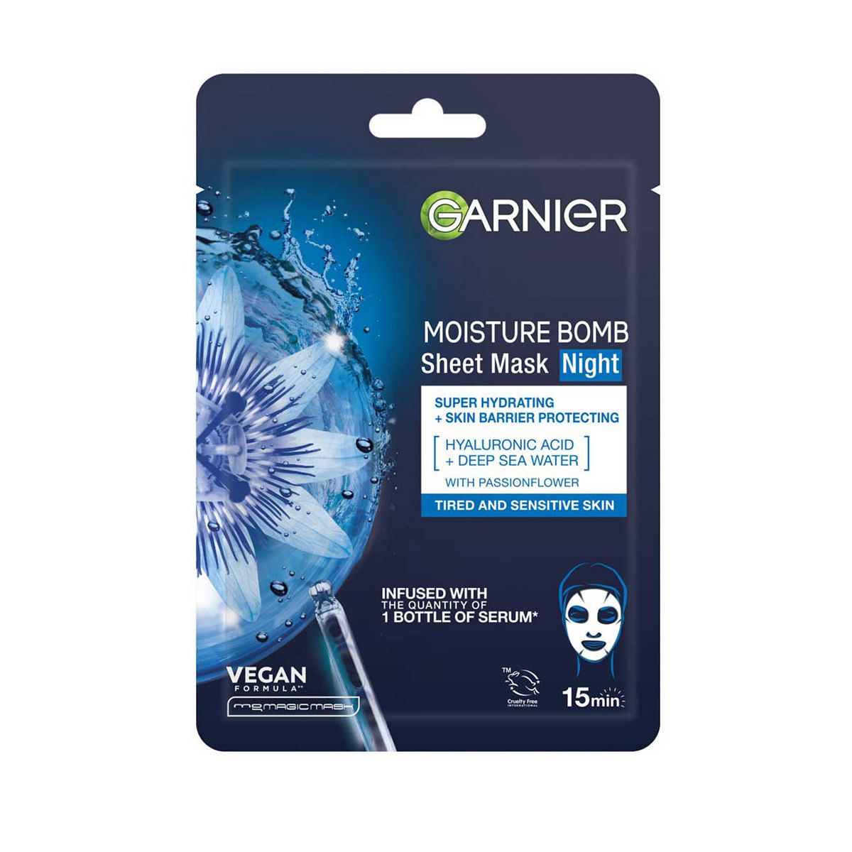 Garnier Moisture Bomb Night-Time Face Tissue Mask