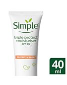 Simple Triple Protect Moisturiser SPF 30 Protect 'N' Glow 40ml