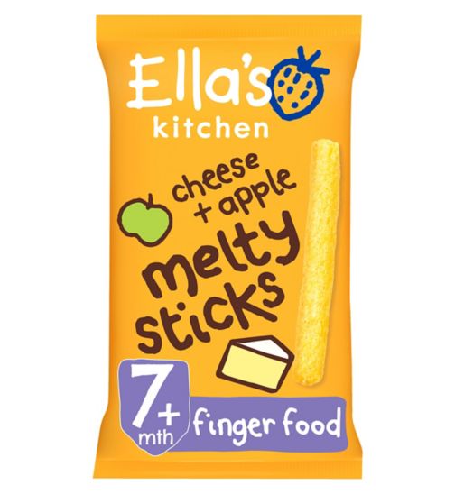 Ella's Kitchen Organic Cheese + Apple Melty Sticks Baby Snack 7+ Months 16g