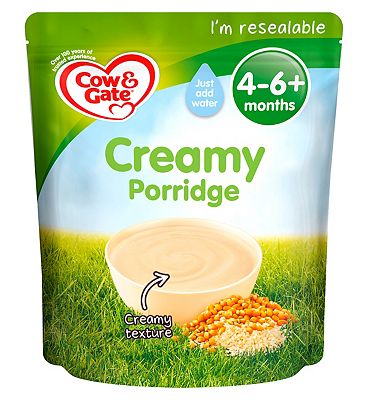 Cow & Gate Creamy Porridge Baby Cereal 4-6+ Months 125g