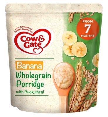 Cow Gate Banana Wholegrain Porridge Baby Cereal 7+ Months 200g