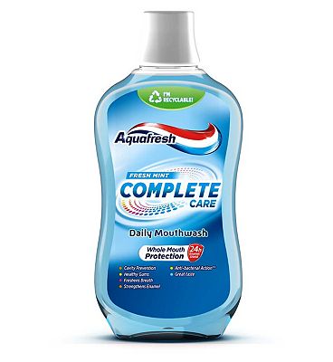 Aquafresh Mouthwash Complete Care Alcohol Free Fresh Mint 500ml