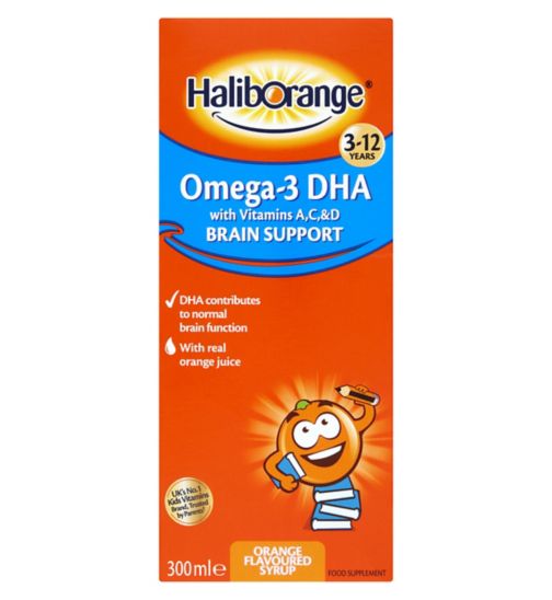 Haliborange Omega-3 DHA Orange Flavoured Syrup 300ml