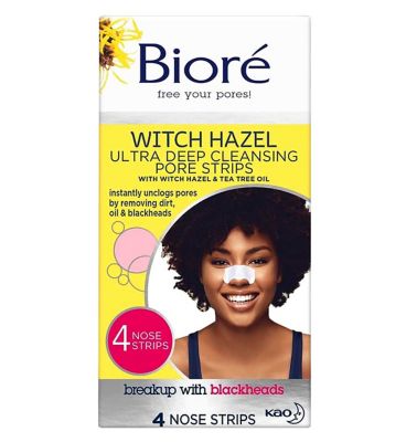 Biore Witch Hazel Ultra Pore Strips X 4