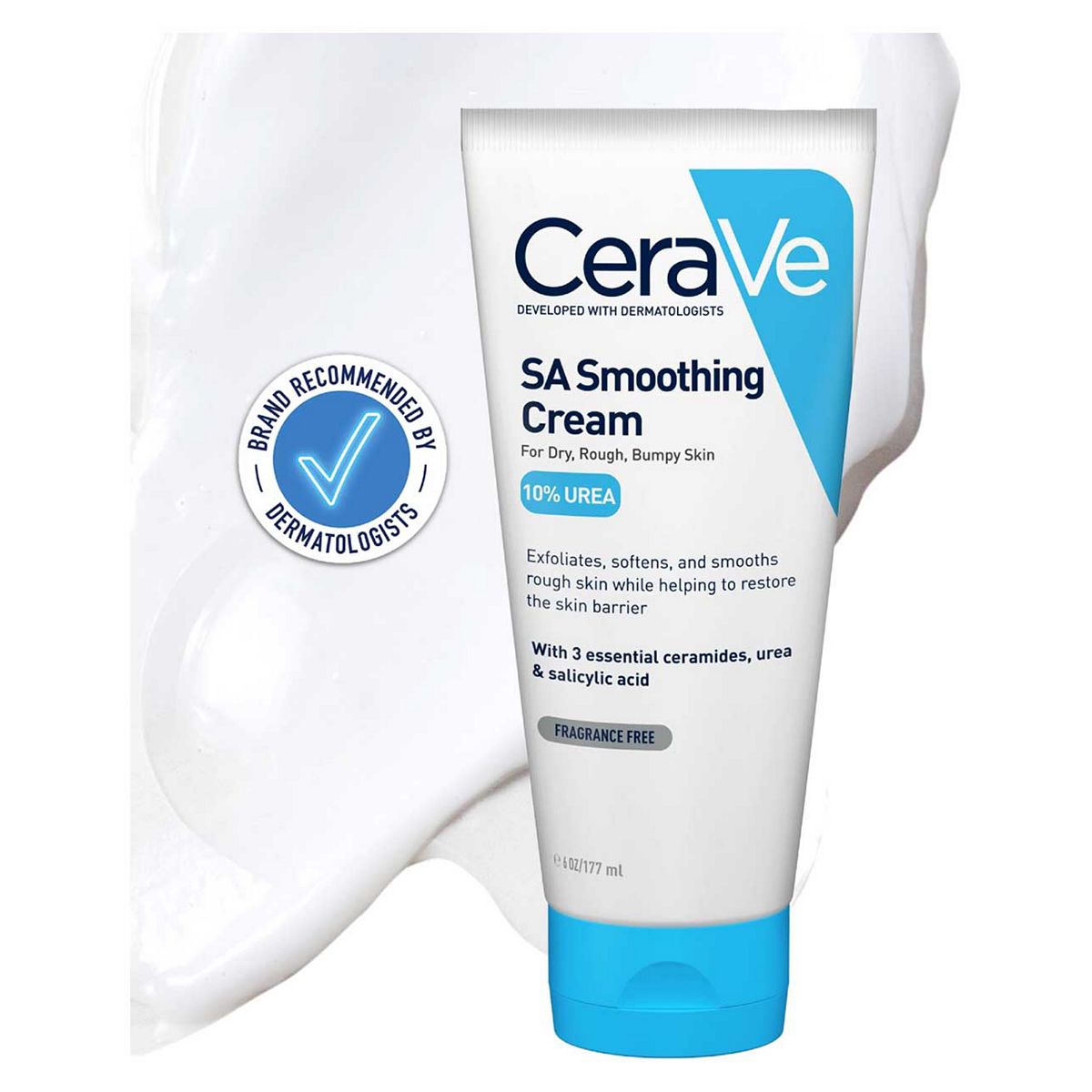Cerave Sa Smoothing Cream Tube With Salicylic Acid For Dry, Rough & Bumpy Skin 177Ml