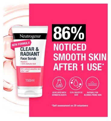 NEUTROGENA® Clear & Radiant Face Scrub Daily Exfoliator with Vitamin C (1x 150ml) (2)