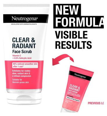 NEUTROGENA® Clear & Radiant Face Scrub Daily Exfoliator with Vitamin C (1x 150ml) (3)