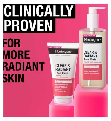 NEUTROGENA® Clear & Radiant Face Scrub Daily Exfoliator with Vitamin C (1x 150ml) (6)