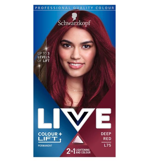 Schwarzkopf LIVE Colour + Lift L75 Deep Red Permanent Hair Dye