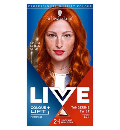 Schwarzkopf LIVE Colour + Lift L74 Tangerine Twist Permanent Hair Dye