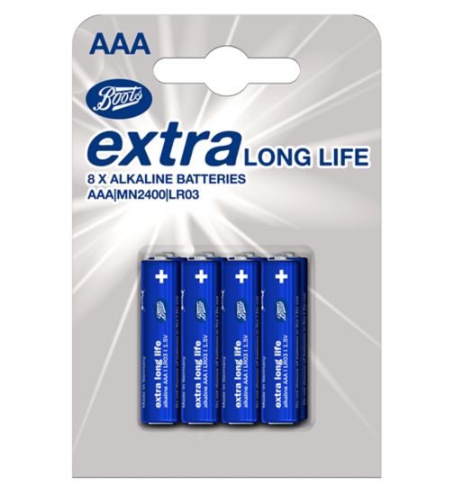 Boots extra lasting batteries AAA 8s
