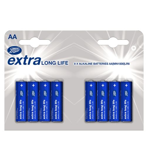 Boots extra lasting batteries AA 8s