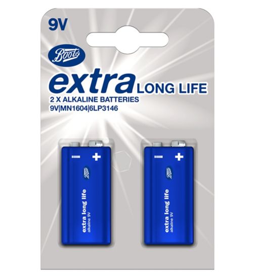 Boots extra lasting batteries 9V 2s