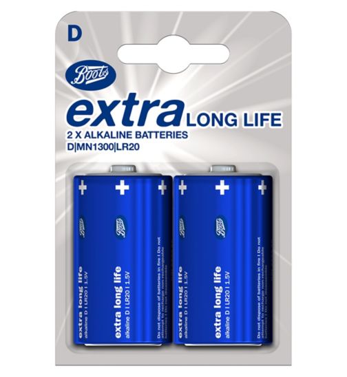 Boots extra lasting batteries D 2s