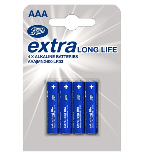 Boots extra lasting batteries AAA 4s
