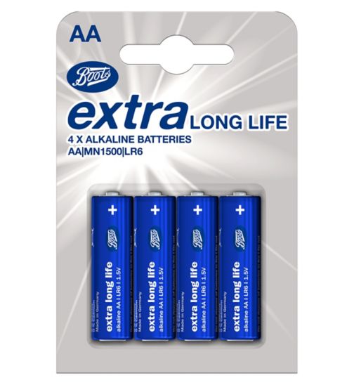 Boots extra lasting batteries AA 4s