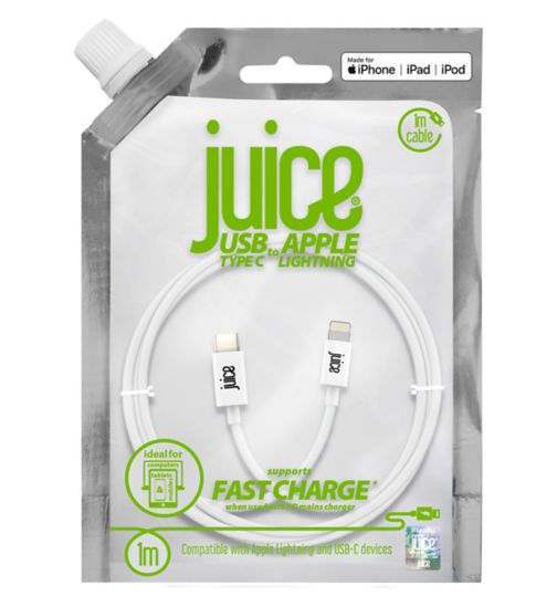Juice USB-C to lightning cable 1m white