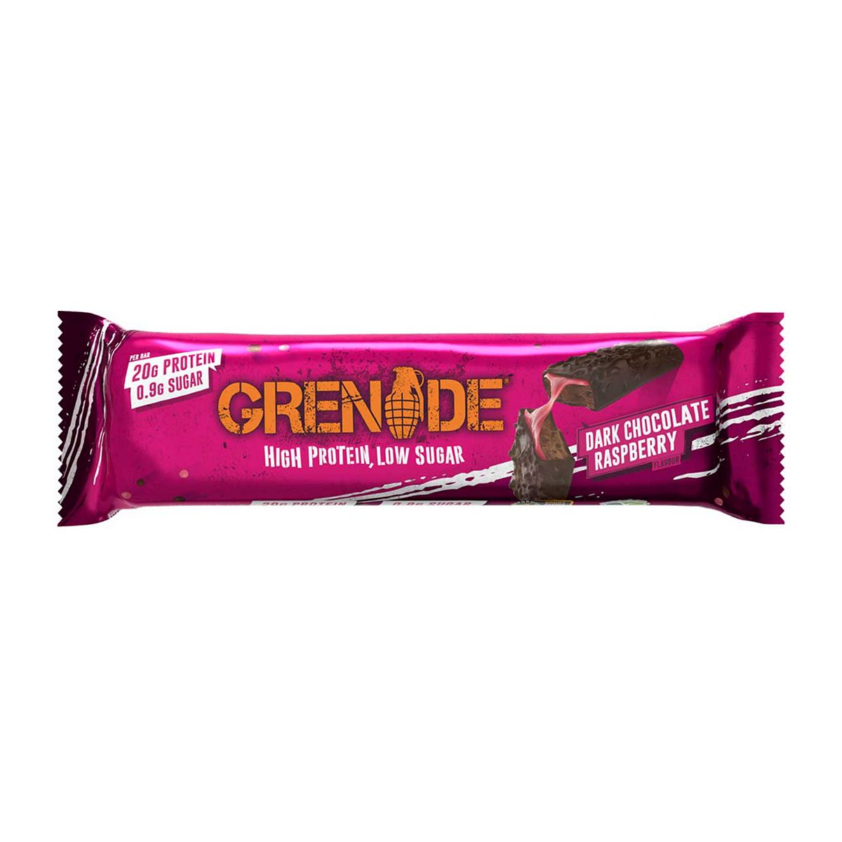 Grenade Dark Chocolate Raspberry Protein Bar - 60G