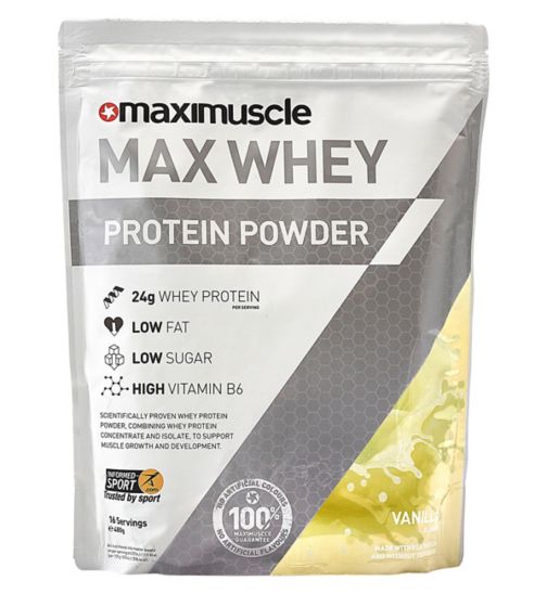 Maximuscle Max Whey Protein Powder Vanilla Flavour - 480g