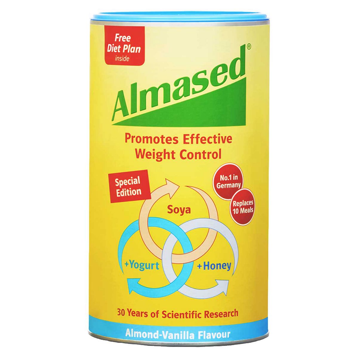 Almased Almond-Vanilla Meal Replacement Shake - Protein Powder For Weight Loss, 500g