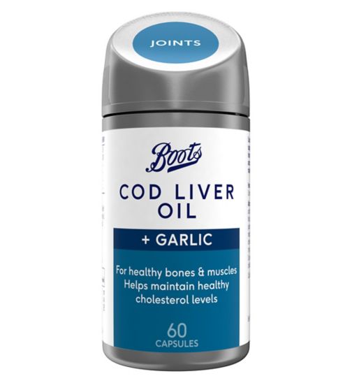 Boots Cod Liver Oil + Garlic 60 Capsules (2 month supply)