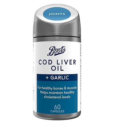Boots Cod Liver Oil + Garlic 60 Capsules (2 month supply)