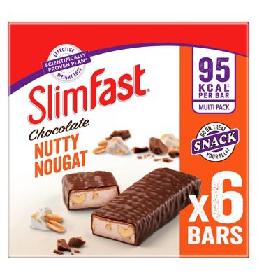SlimFast Chocolate Nutty Nougat Bar - 6 x25g (150g)