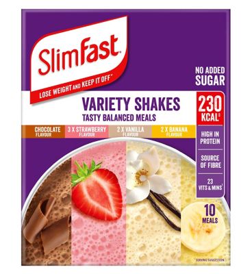 SlimFast Meal Replacement Variety Shakes (10 sachets)