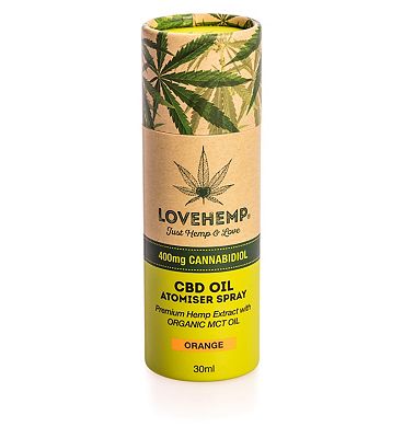 Love Hemp 400mg Cannabidiol CBD Oil Atomiser Spray Orange 30ml Review