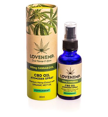 Love Hemp 400mg Cannabidiol CBD Oil Atomiser Spray Peppermint 30ml Review