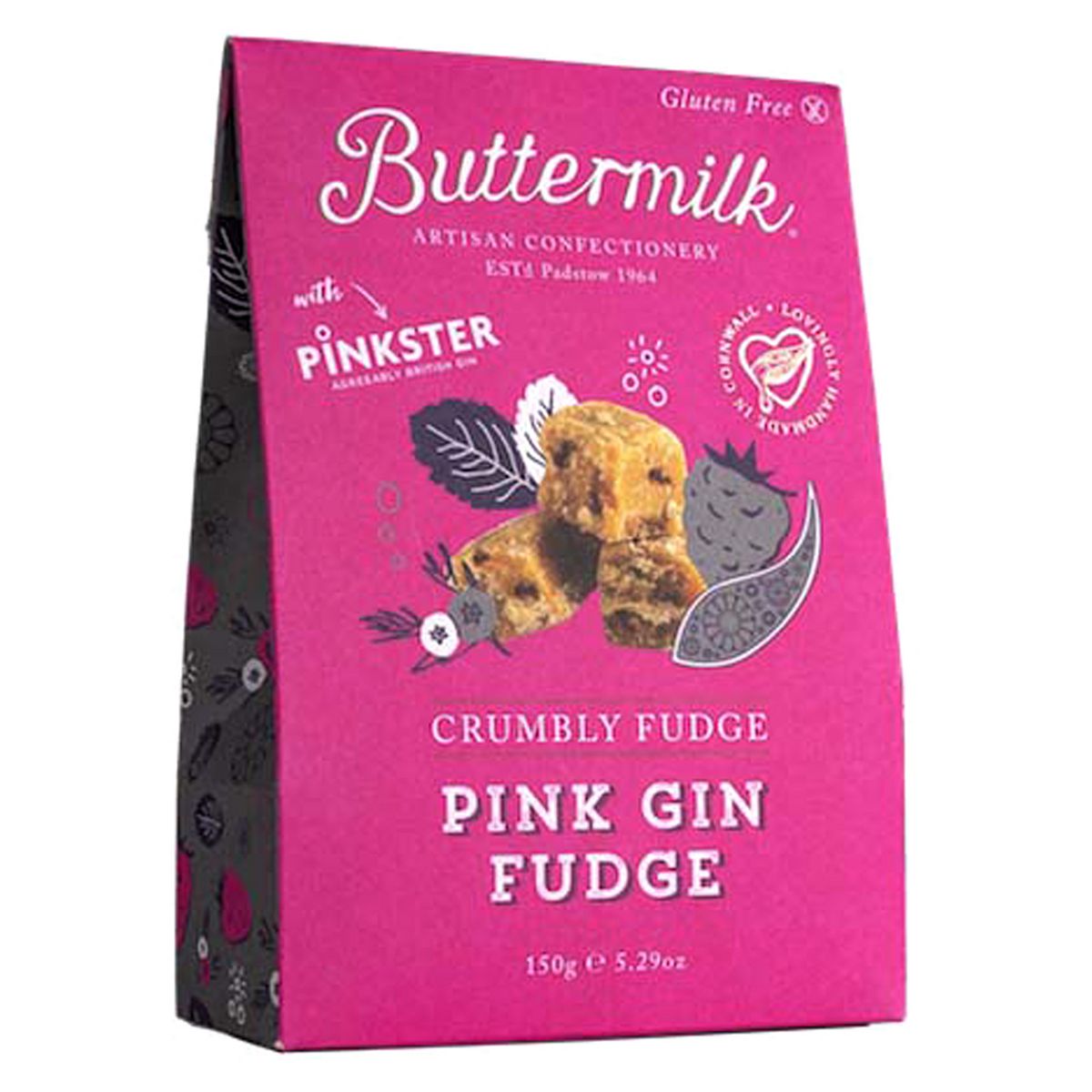 Creme 'Dor Buttermilk Crumbly Pink Gin Fudge 150G