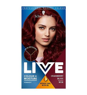 Schwarzkopf LIVE Colour + Moisture MO8 Cranberry Bliss Permanent Hair Dye