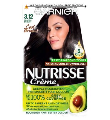 Garnier Nutrisse Cool Browns 3.12 Frozen Brown Permanent Hair Dye